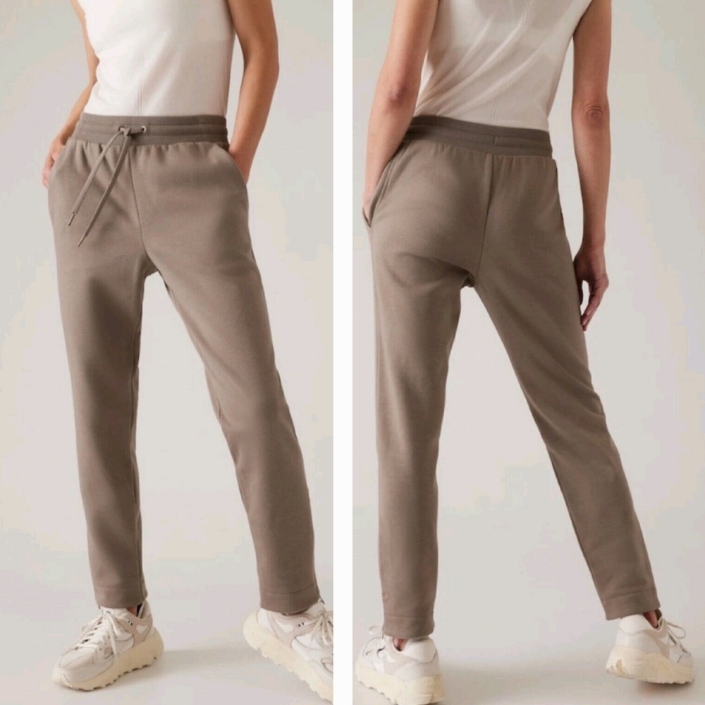 ATHLETA Cozy Karma Recover Atheleisure High Rise Ankle Zip Joggers Pants